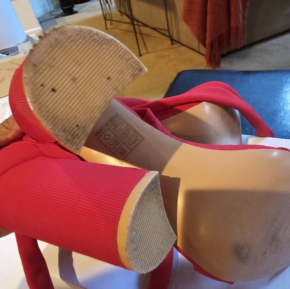 Cuccoo by Shein sandals; Color: Red; 4" tall; Size Eur 39 (8.5M) - Picture 9 of 12
